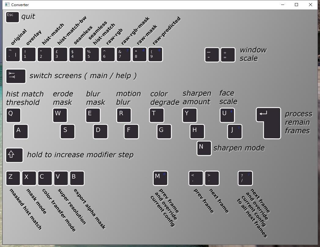 DeepFaceLab参数详解之转换模式convert mode