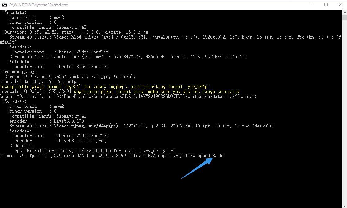 DeepFaceLab：通过合理设置SRC提取帧率，提高效率，降低重复率