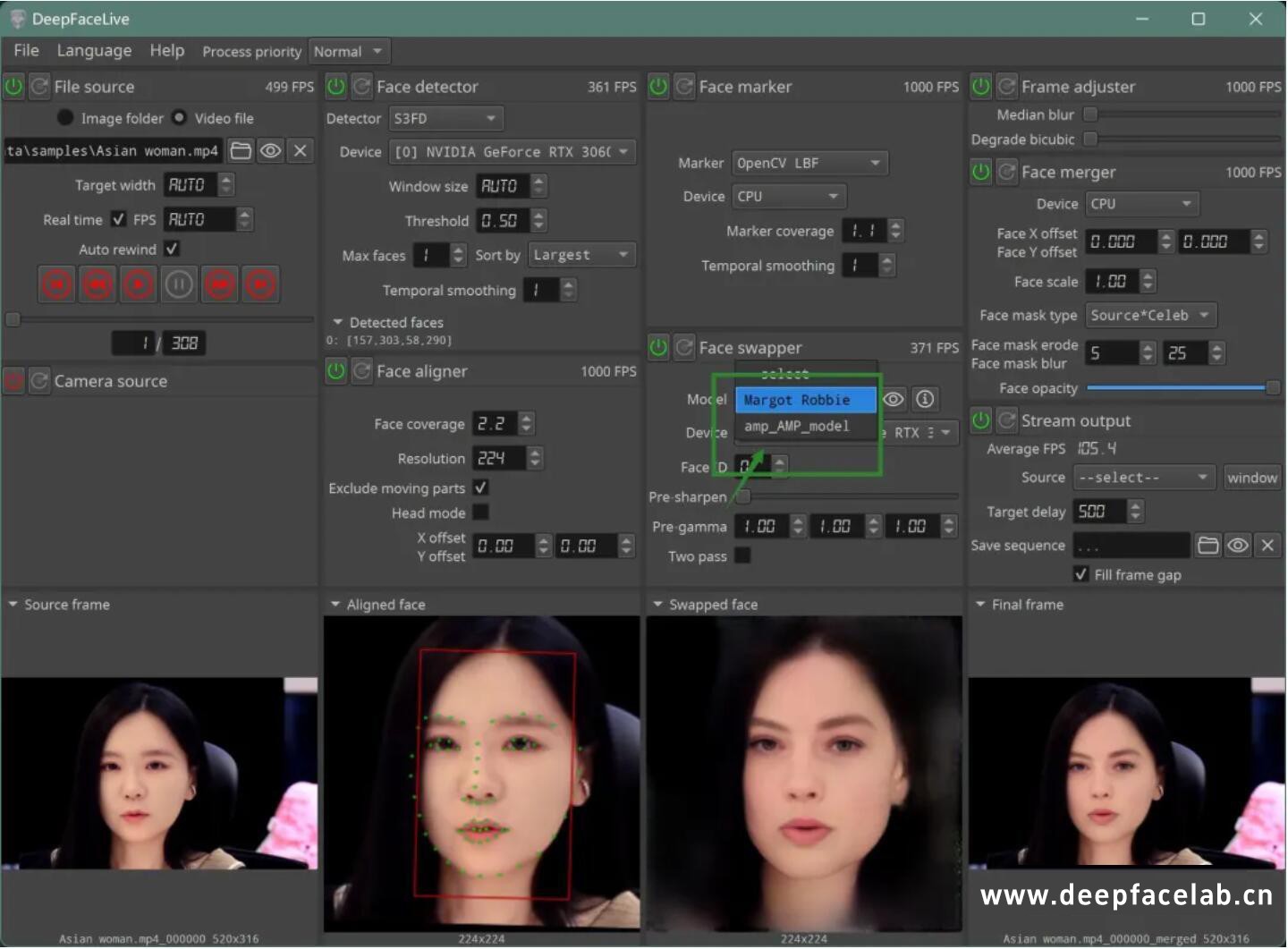 DeepFaceLab3.0：AMP模型的训练和应用